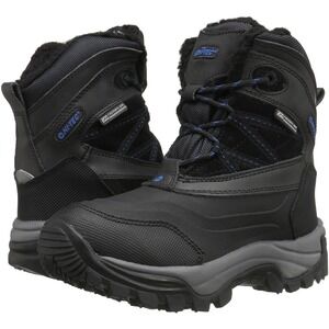 New Hi-Tec Snow Peak 200 Waterproof Winter Boots Children Size 1 Black (31472)